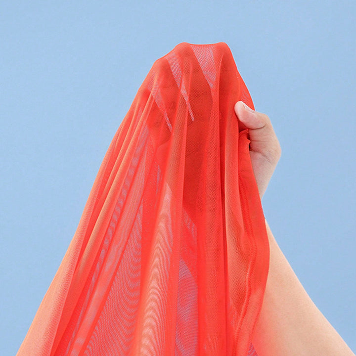 Damen Strandkleid mit transparentem Design und Längsstreifen Drune