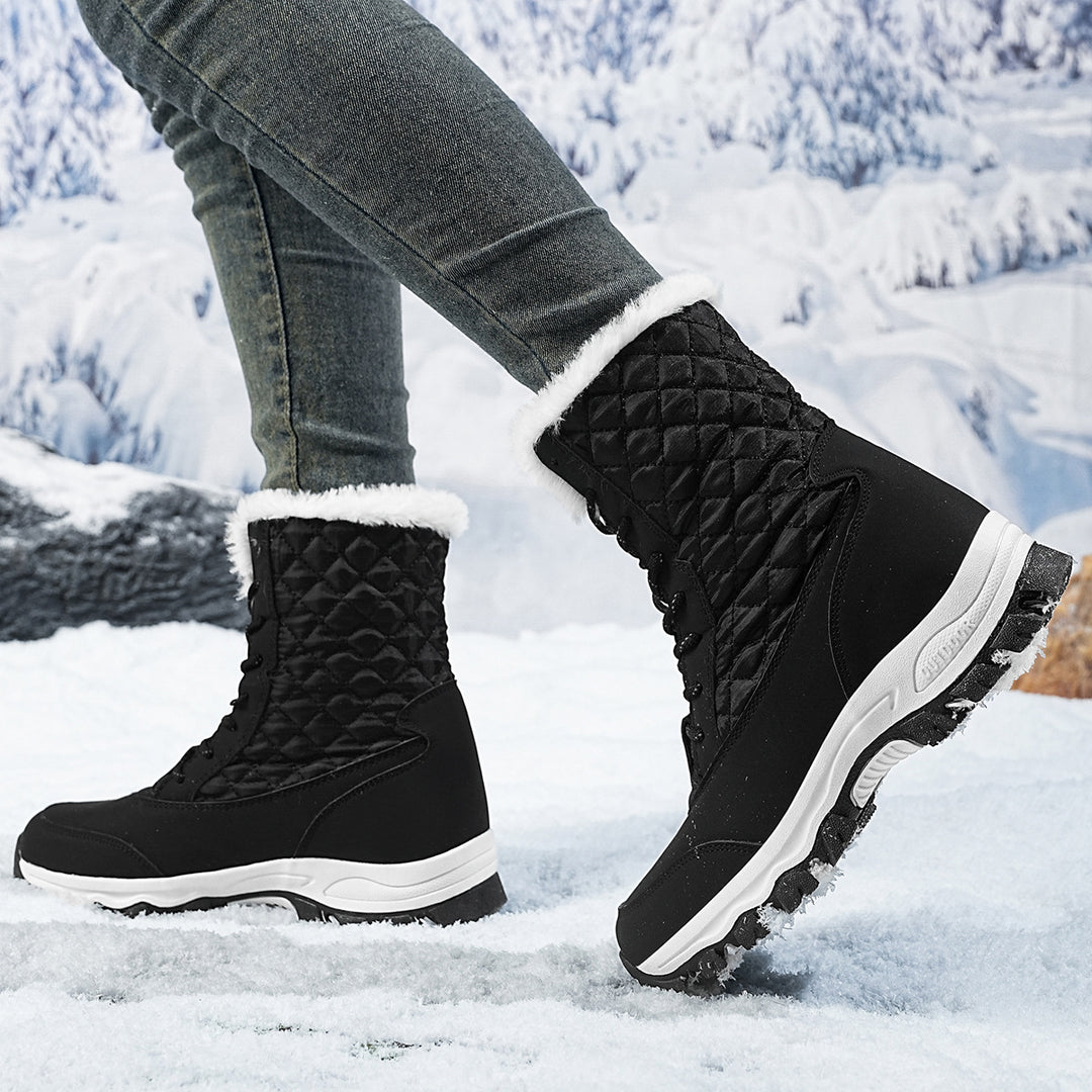 Damen Winterstiefel mit isolierendem Innenfutter und rutschfester Außensohle Drune