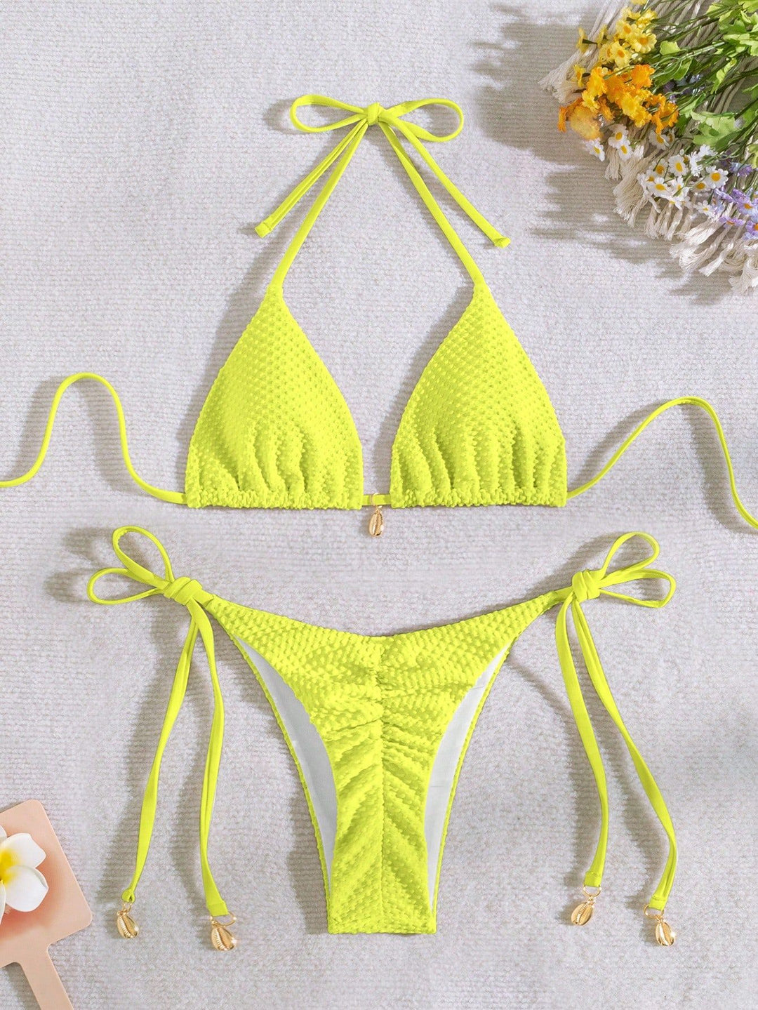 Damen Bikini mit strukturierter Oberfläche Drune