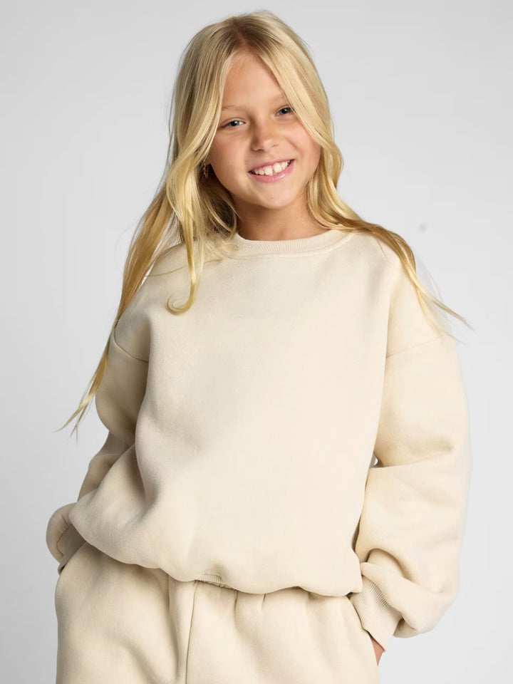Damen lässiges Sweatshirt mit überschnittenen Schultern und weichem Material Drune