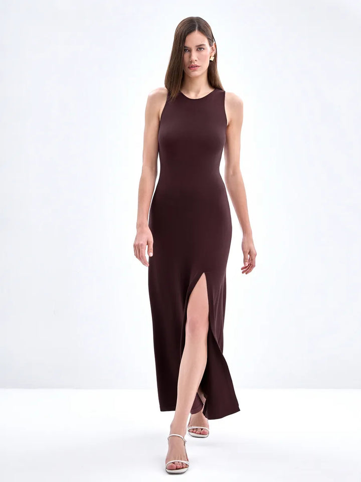 Damen figurbetontes Maxikleid Drune