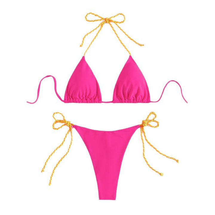 Damen Triangel-Bikini mit verstellbaren Schnüren Drune