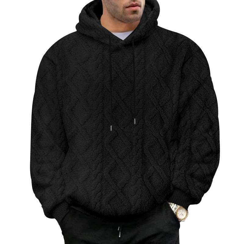 Herren Hoodiekapuzenpullover aus kuscheligem Material mit Struktur Drune