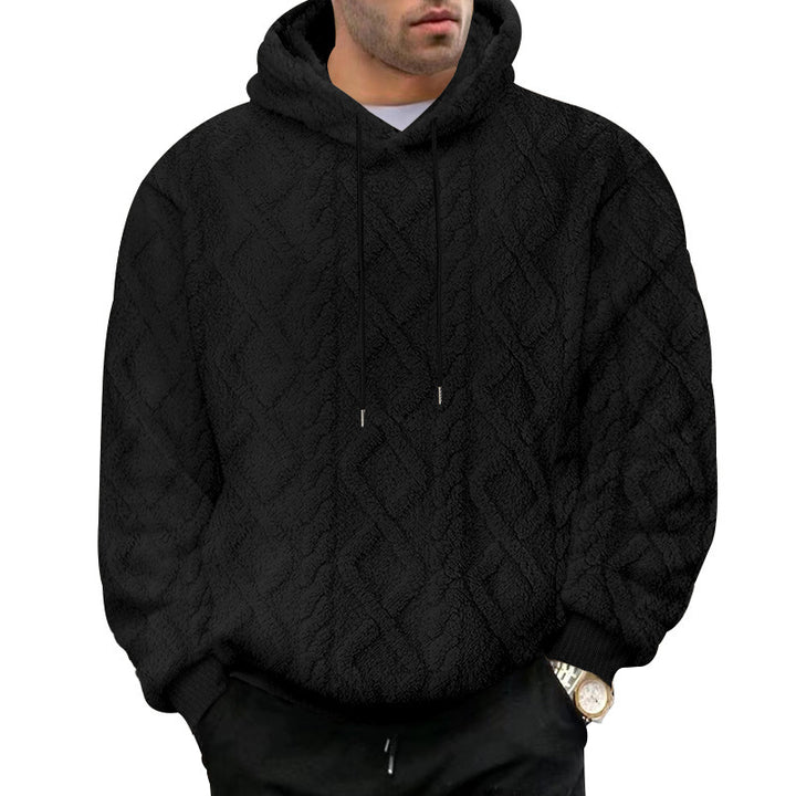 Herren Hoodiekapuzenpullover aus kuscheligem Material mit Struktur Drune