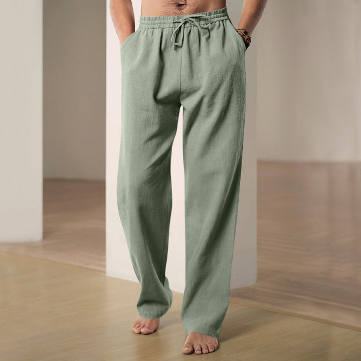 Herren lässige Freizeithose mit elastischem Bund und Seitentaschen Drune