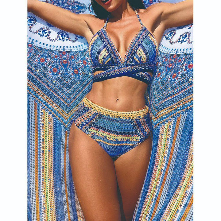 Damen Hochwertiger Bikini-Set mit einzigartigem Muster Drune