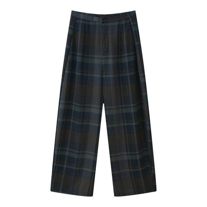 Damen Karottenhose mit modernem Karomuster und entspanntem Schnitt Drune
