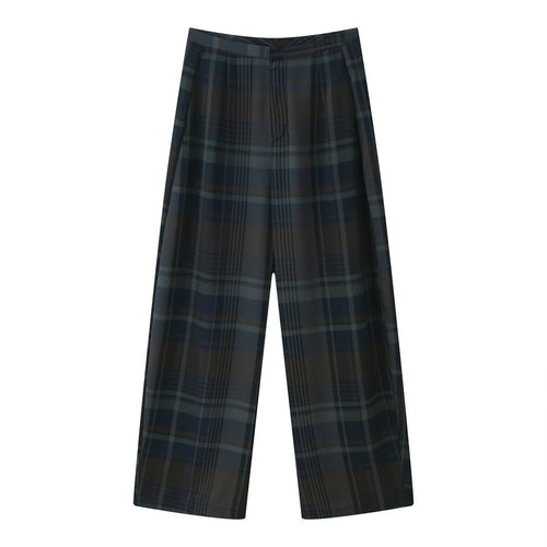 Damen Karottenhose mit modernem Karomuster und entspanntem Schnitt Drune