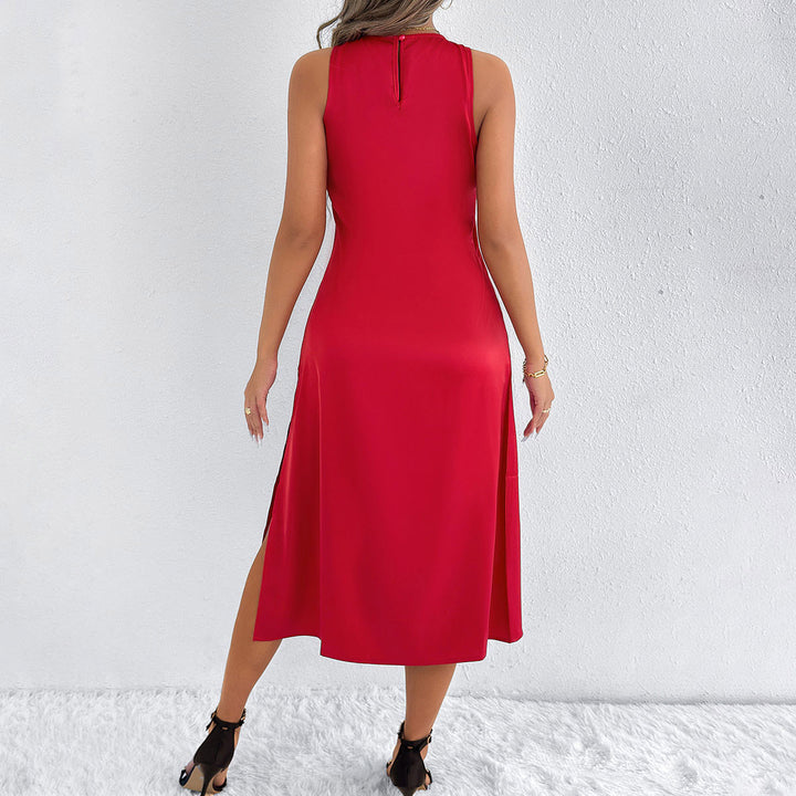 Damen Maxikleid mit tiefem Schlitz und schickem Racerback Drune