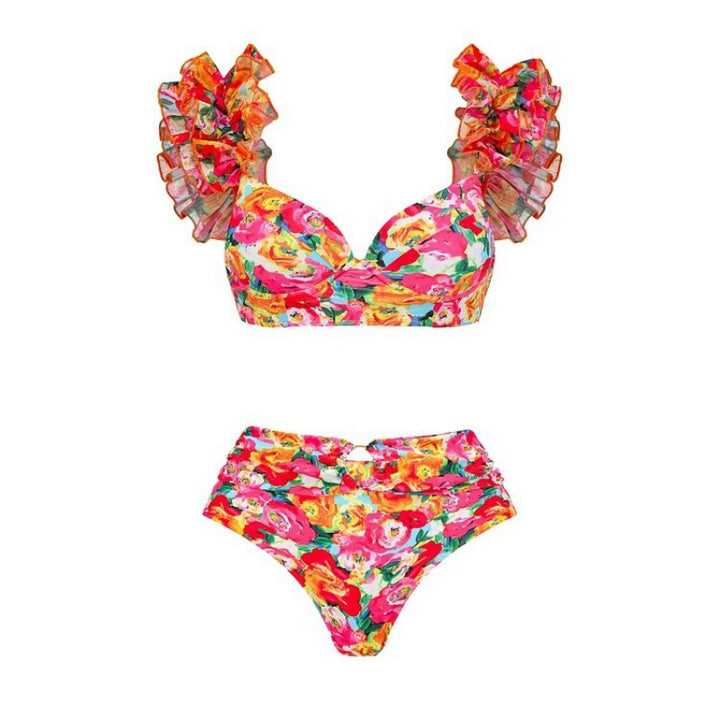Damen Bikini-Set mit Rüschen und schickem Wickelrock Drune