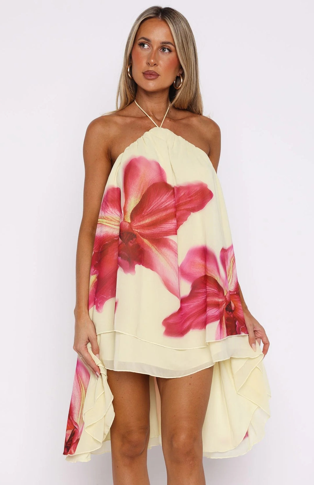 Damen maritimes Strandkleid mit fließendem Schnitt Drune