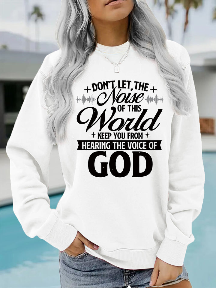 Damen Sweatshirt mit inspirierendem Aufdruck und bequemer Passform Drune