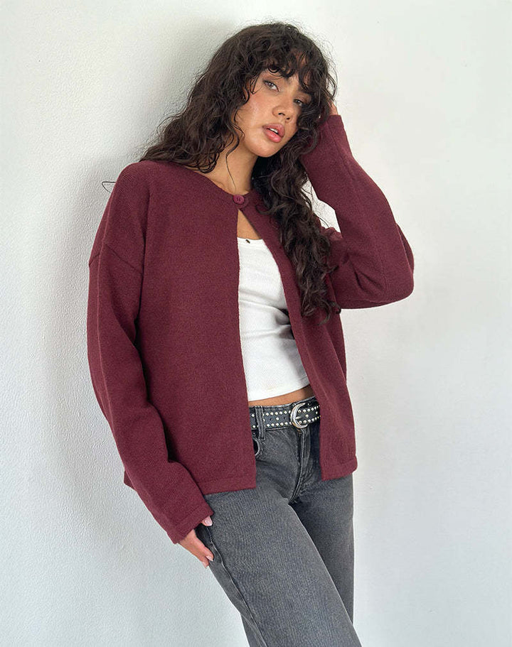 Damen Strickjacke mit praktischen Knopfdetails und lässigem Schnitt Drune