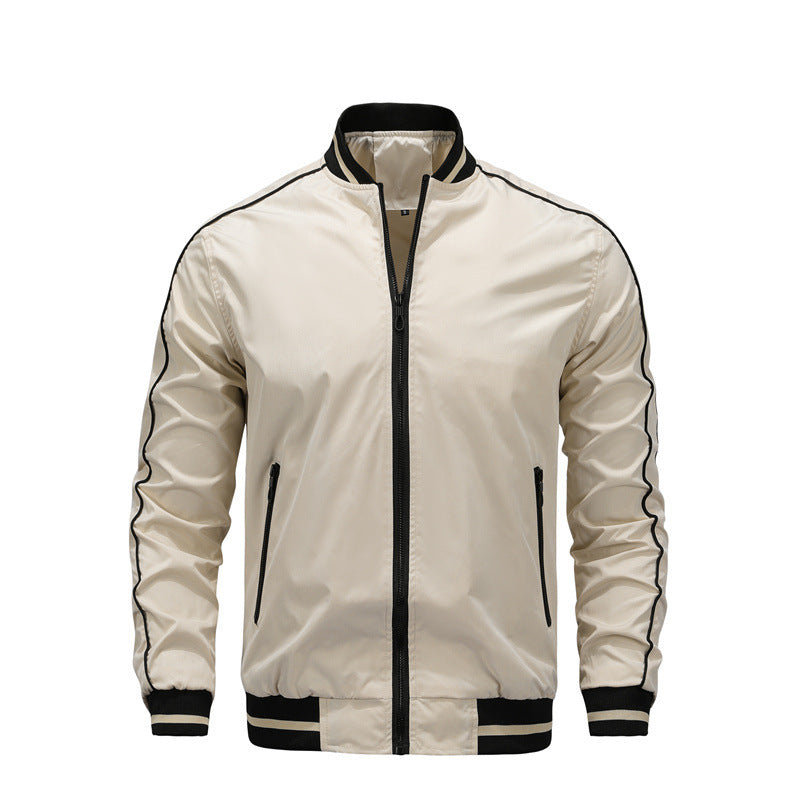 Herren sportliche Freizeitjacke im College-Stil Drune