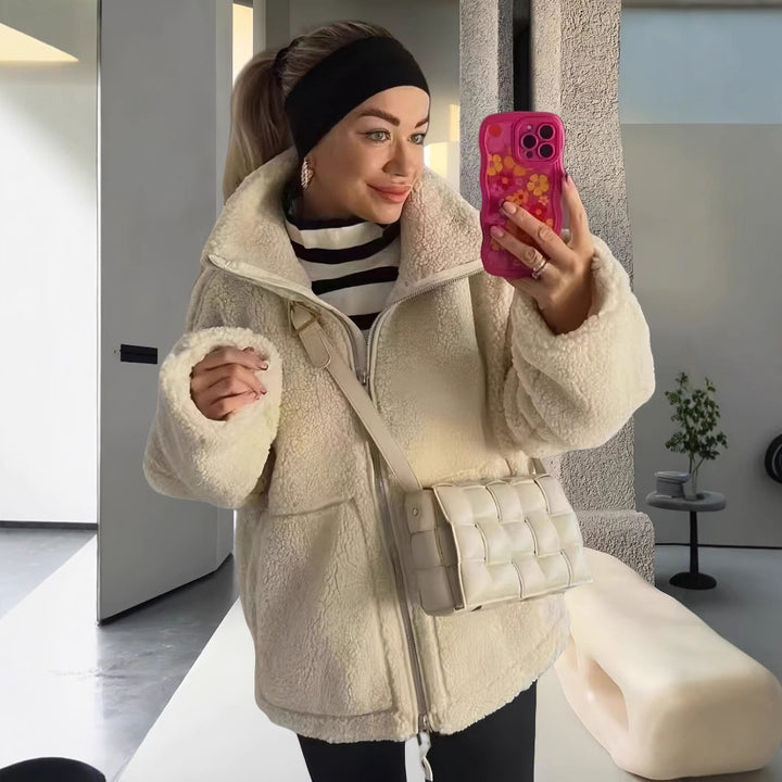 Damen gemütliche Fleecejacke Drune