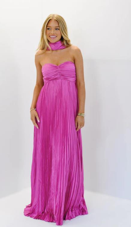Damen elegante Maxi-Röcke mit Faltenwurf Drune