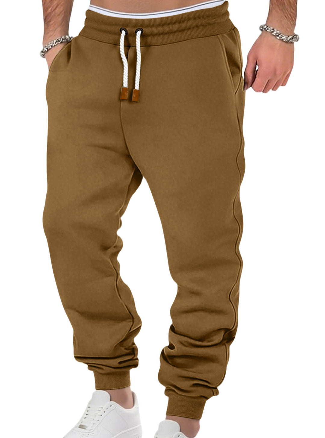 Herren nan komfortable Jogginghose aus hochwertiger Baumwollmischung mit elastischem Bund Kordelzug und Bündchen Drune