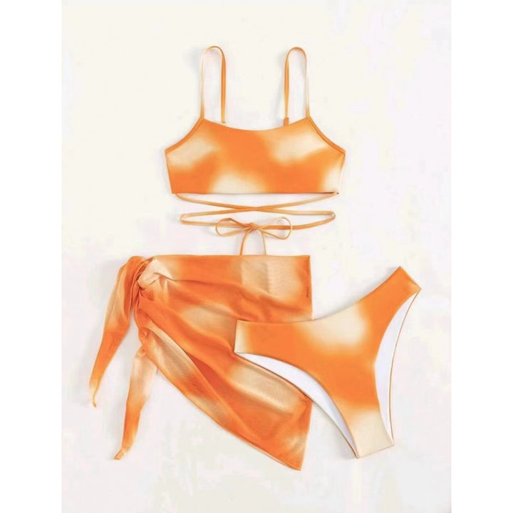 Damen Bikini-Set mit stylischem Wickelrock und verstellbaren Trägern Drune