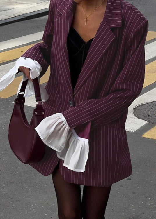 Drune | Nadelstreifen Blazer mit Statement Ärmeln