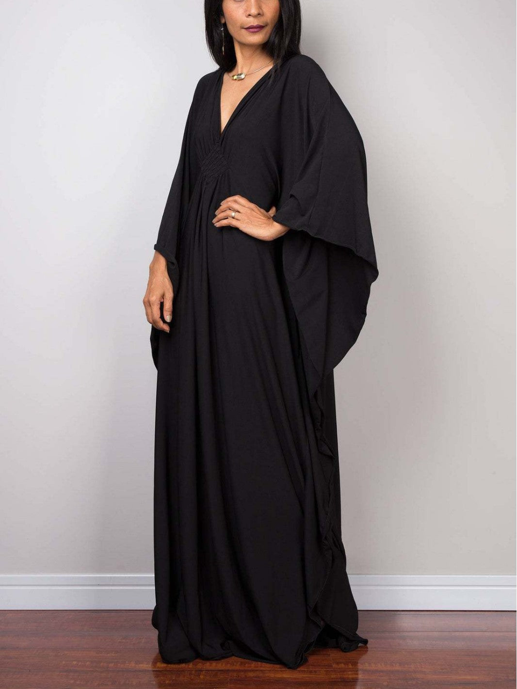Damen elegantes Maxi-Kleid mit weitem Schnitt Drune
