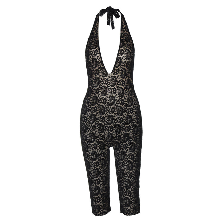 Damen Eleganter Jumpsuit aus feiner Spitze Drune