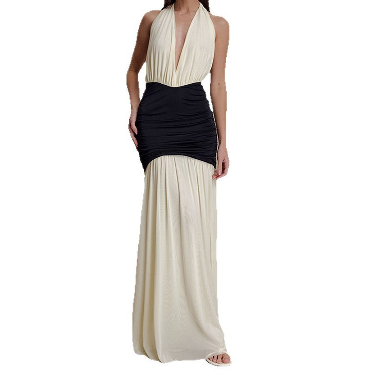 Damen Elegantes Maxi-Kleid mit raffiniertem Wickeloberteil Drune