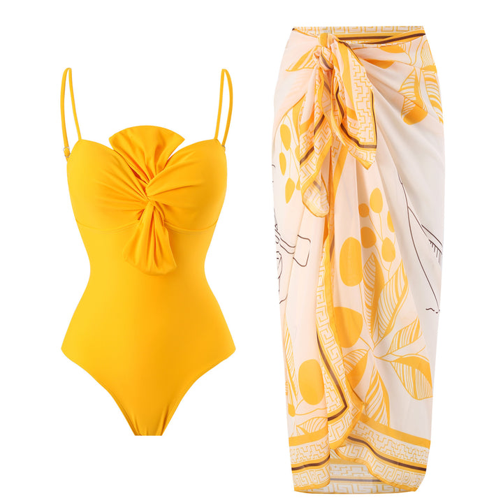 Damen Badeanzug mit elegantem Wickelrock Drune
