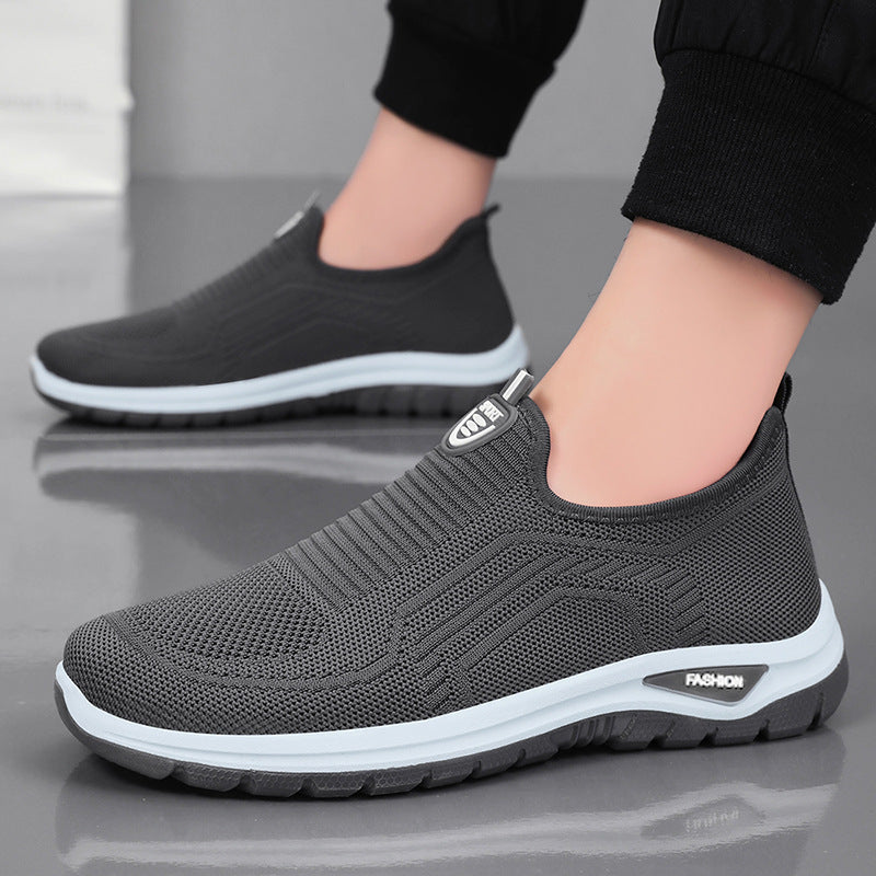 Herren Atmungsaktive Slip-On Sneakers mit flexiblem Strick-Obermaterial und dämpfender Sohle Drune