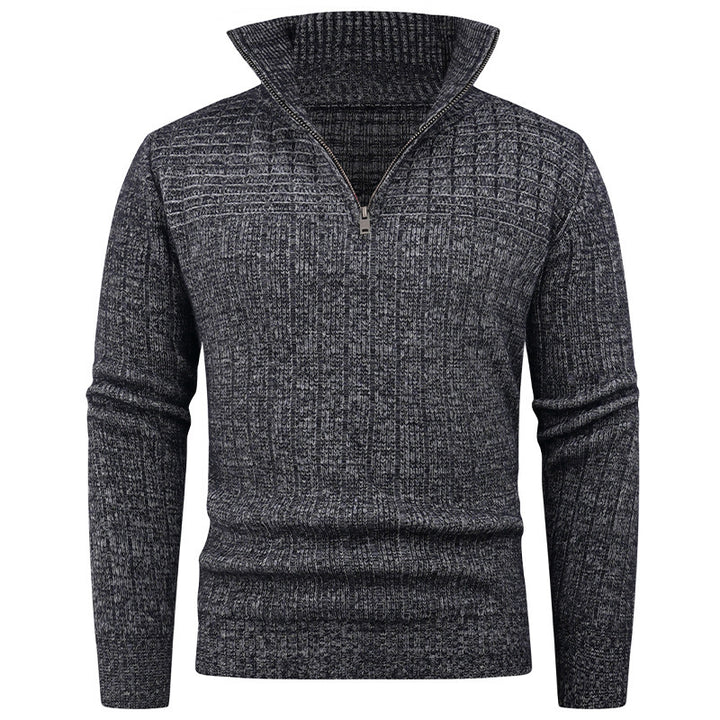 Herren eleganter Rollkragenpullover mit modernem Zopfdesign Drune
