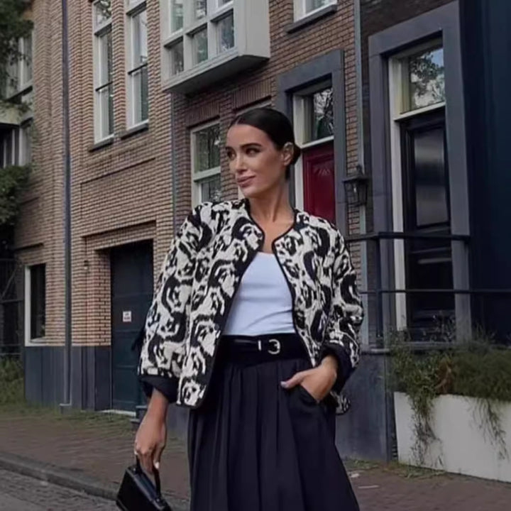 Damen urbaner gefütterter Blouson mit einzigartigem Muster Drune