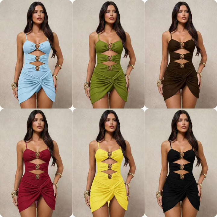Damen Monokini mit urbane Cut-Out-Details und modischen Schmuckakzenten Drune