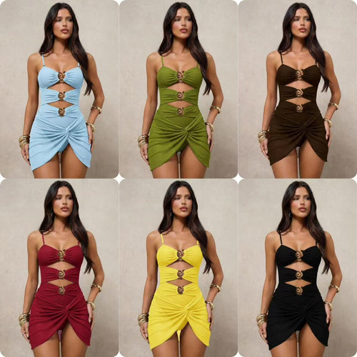 Damen Monokini mit urbane Cut-Out-Details und modischen Schmuckakzenten Drune