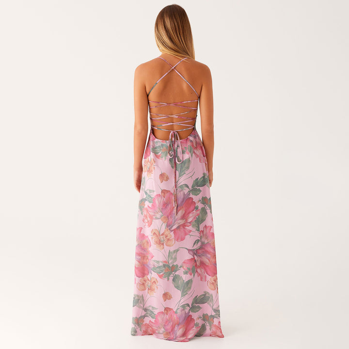 Damen Maxikleid mit floralem Muster Drune