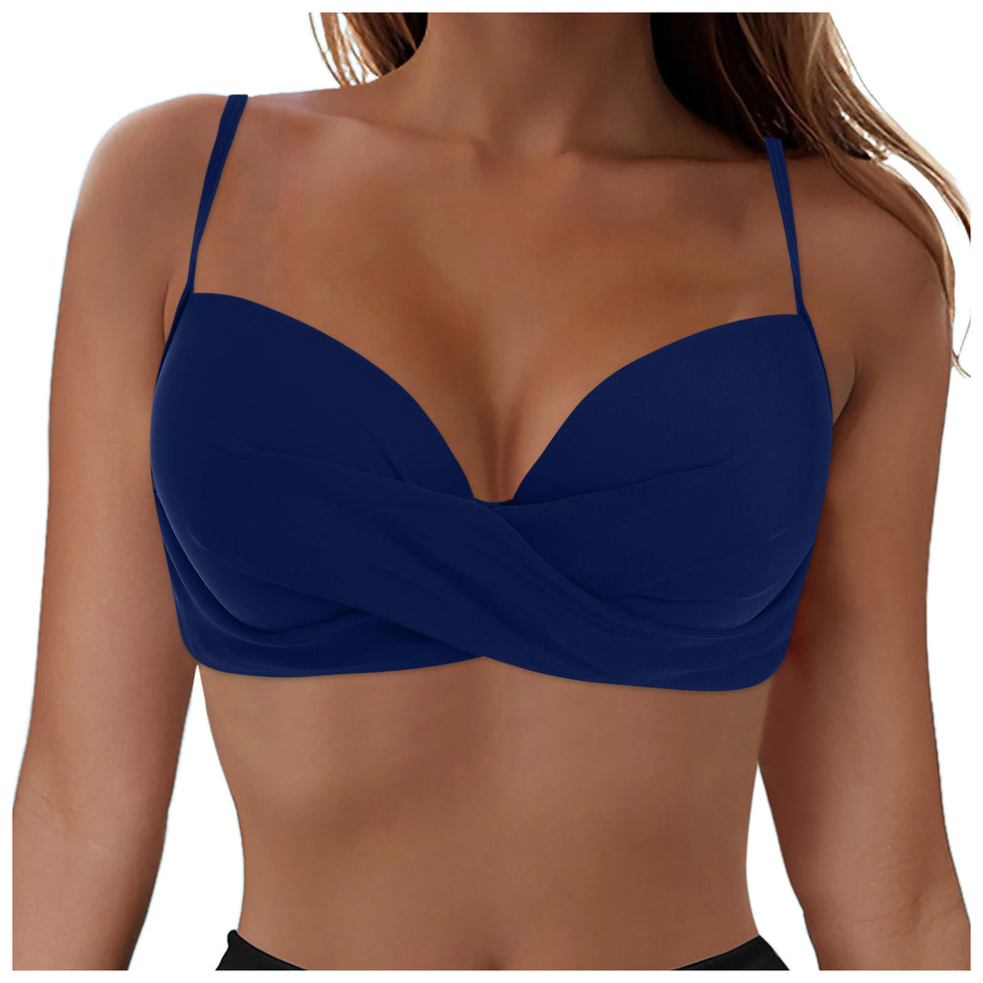 Damen Elegantes Bikinioberteil mit Wickeldesign Drune