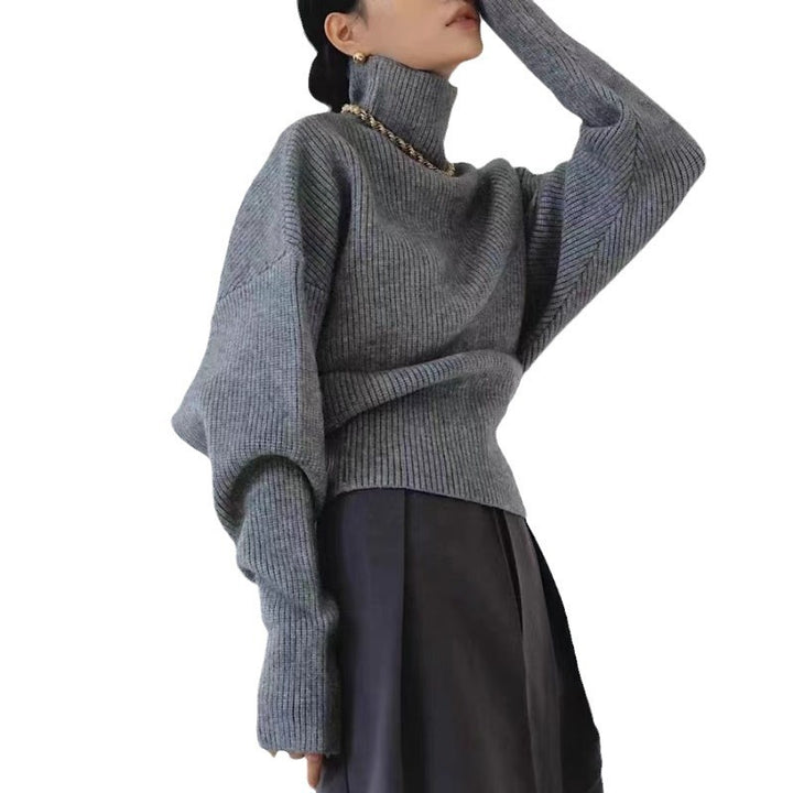 Damen Rollkragenpullover mit strukturiertem Rippdesign Drune