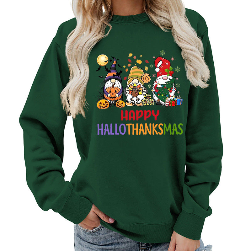 Damen Sweatshirt mit fröhlichem Feiertagsdesign Drune
