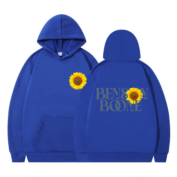 Damen Kapuzenpullover mit einzigartigem Sonnenblumenmotiv und bequemer Passform Drune