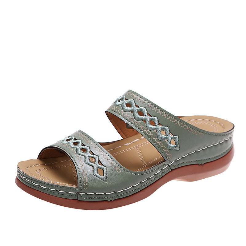 Damen Komfortable Fußbett-Sandalen mit verstellbaren Riemen Drune