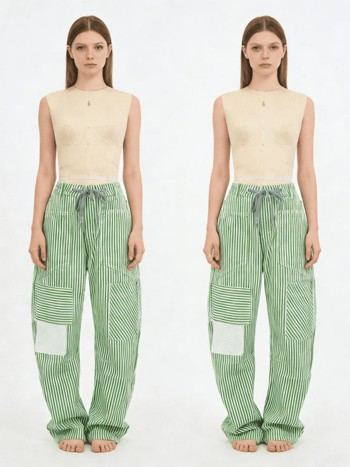 Damen weite Cargo-Hose mit praktischen Taschen und einzigartigem Design Drune