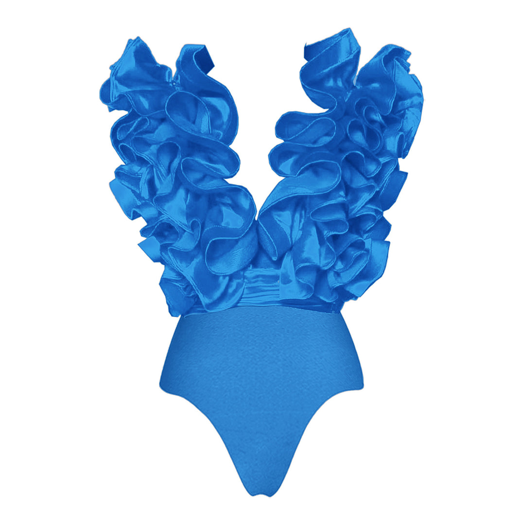 Damen auffälliges Badeanzug und Palazzo-Hose Set Drune