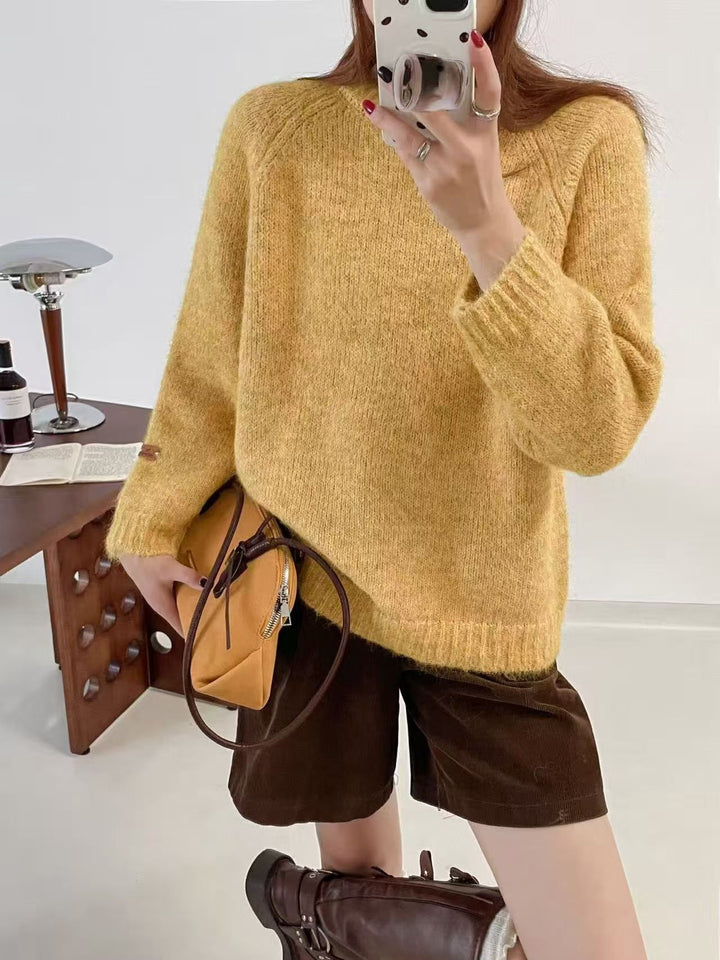 Damen weicher Strickpullover mit lässigem Schnitt Drune
