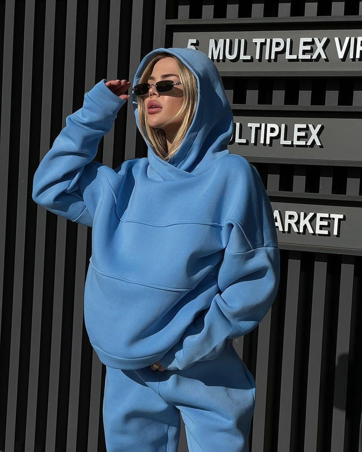 Damen Oversized Hoodie mit Kapuze Drune