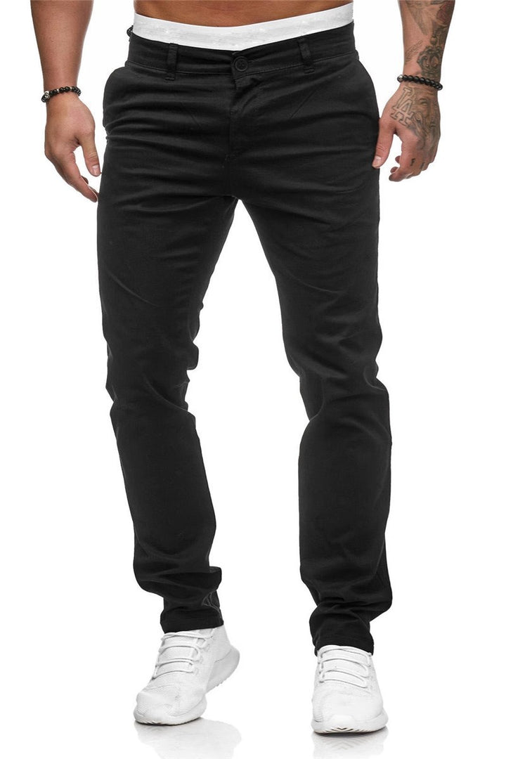 Herren maßgeschneiderte Slim-Fit Chino-Hosen Drune