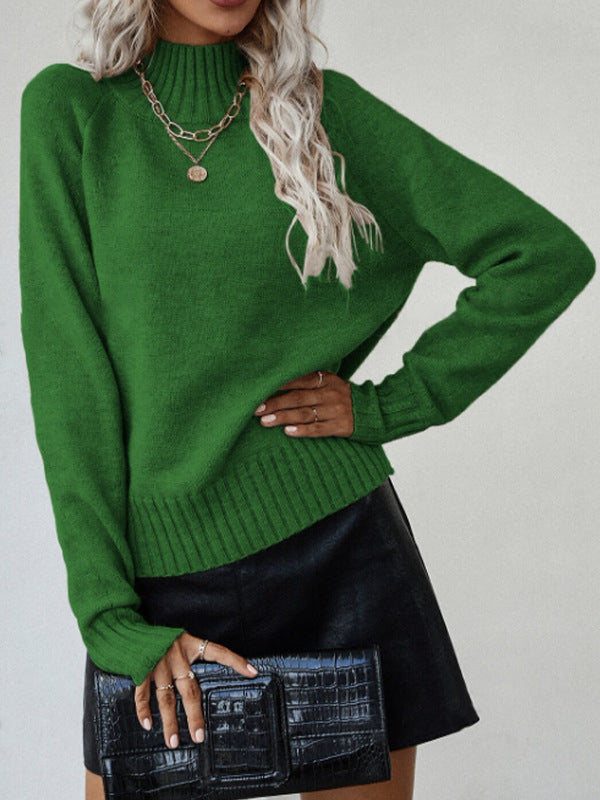 Damen Strickpullover mit hohem Kragen und lässiger Passform Drune