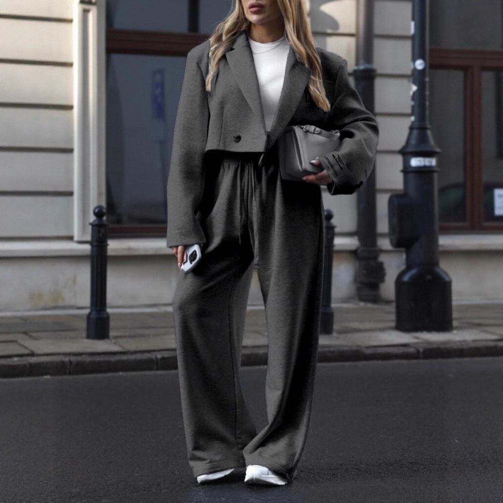 Damen Lässiges und modisches zweireihiges Blazer-Outfit Drune