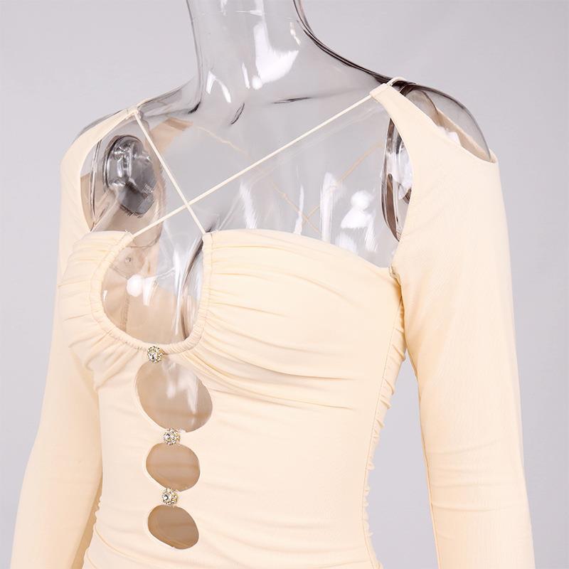 Damen Figurbetontes Minikleid mit Cut-Outs Drune