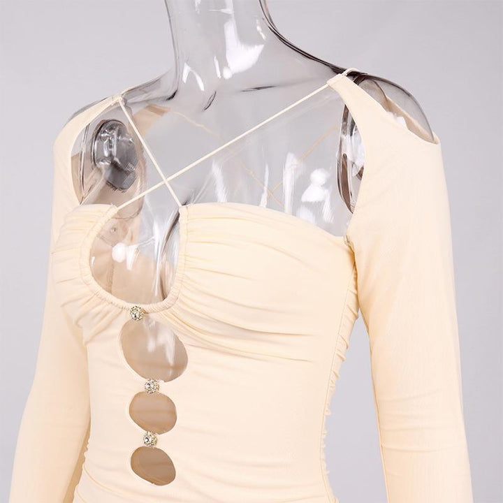 Damen Figurbetontes Minikleid mit Cut-Outs Drune