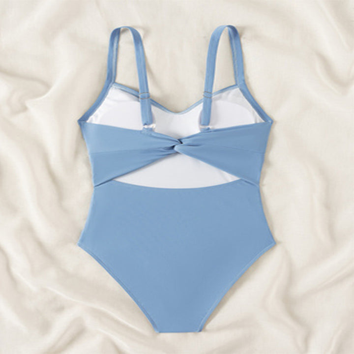 Damen Eleganter Wickelbadeanzug mit raffinierten Raffungselementen Drune