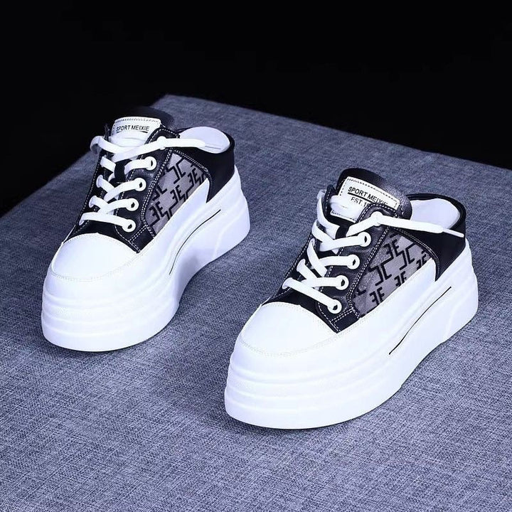Damen Plateau Sneakers mit modischem Slingback-Design und atmungsaktiver Obermaterial Drune