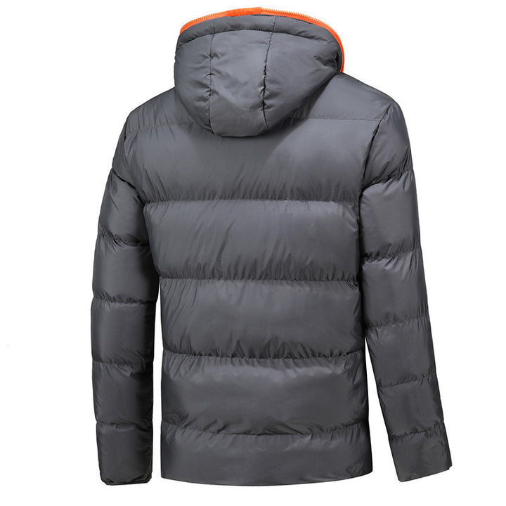 Herren isolierte Daunenjacke mit abnehmbarer Kapuze Drune